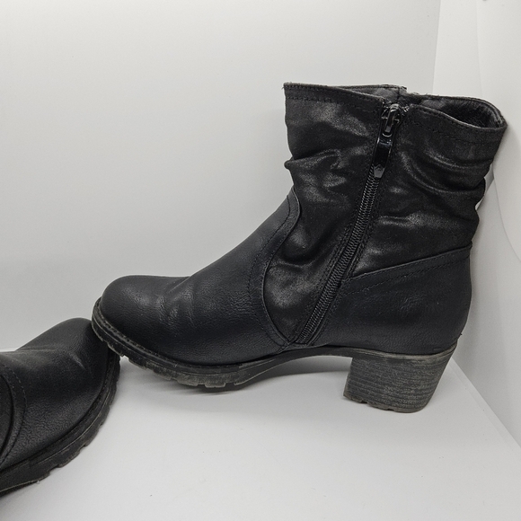 Patrizia Spring Step Blanch black faux leather ankle boots EU 39 US 8.5 - Picture 6 of 12